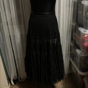 Elegant Black Maxi Skirt